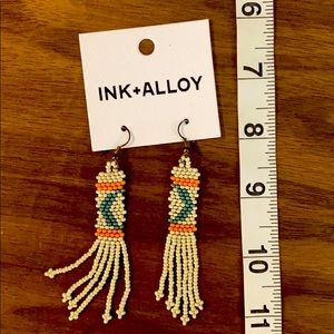Ink and Alloy seed bead earrings